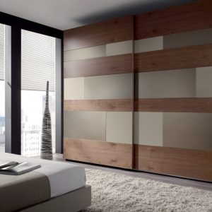 Armario suspendido vidrio enrasado